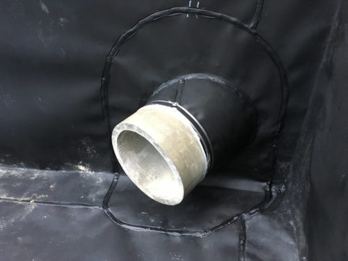fabricating the HDPE liner